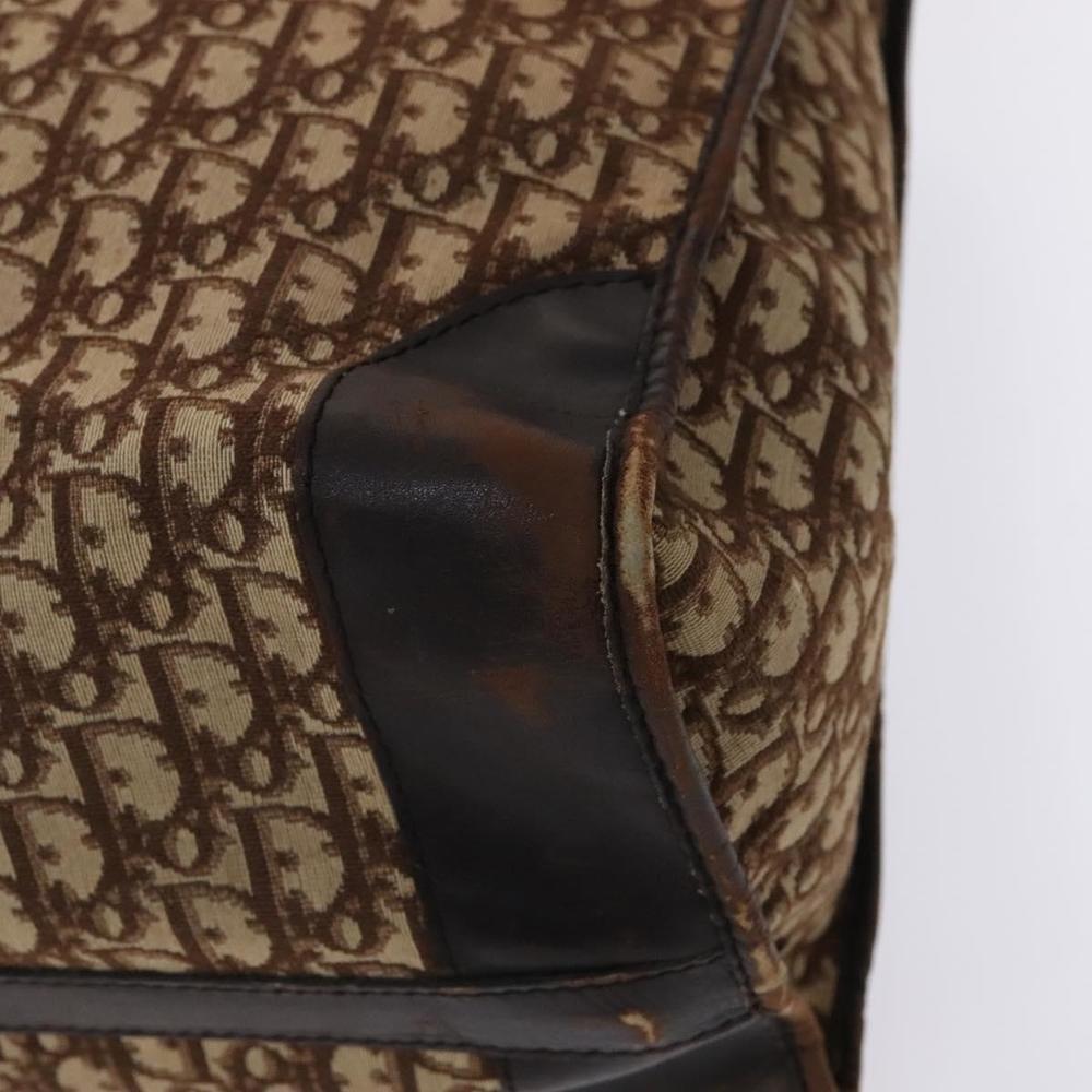 Christian Dior Trotter Canvas Boston Bag Brown Auth 115046 - Picture 10 of 16